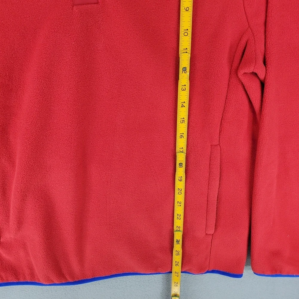 Polo Ralph Lauren Performance Pullover Mens Size M Red‎ 1/4 Button Snap Fleece